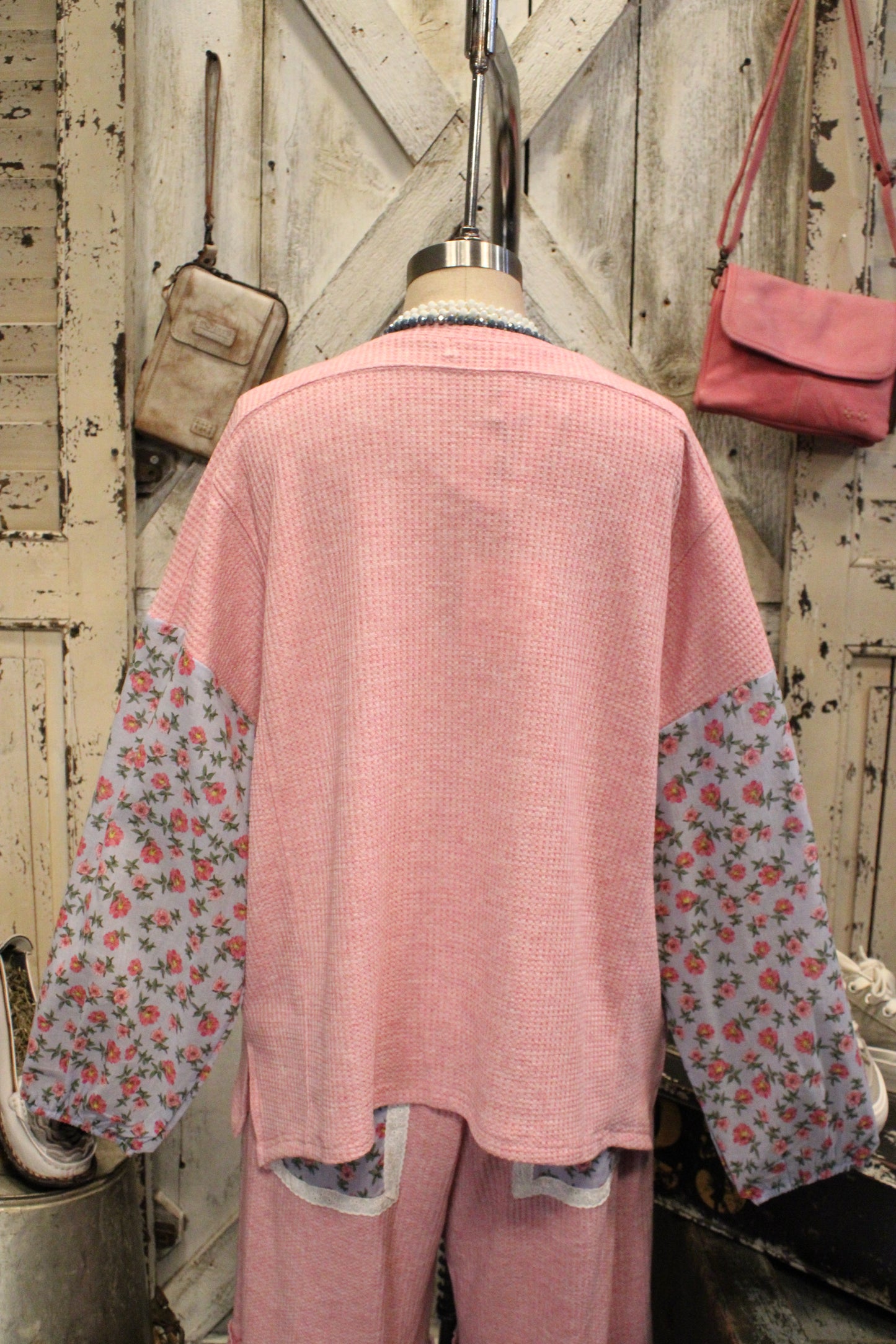 Love In Bloom Waffle-Knit Top