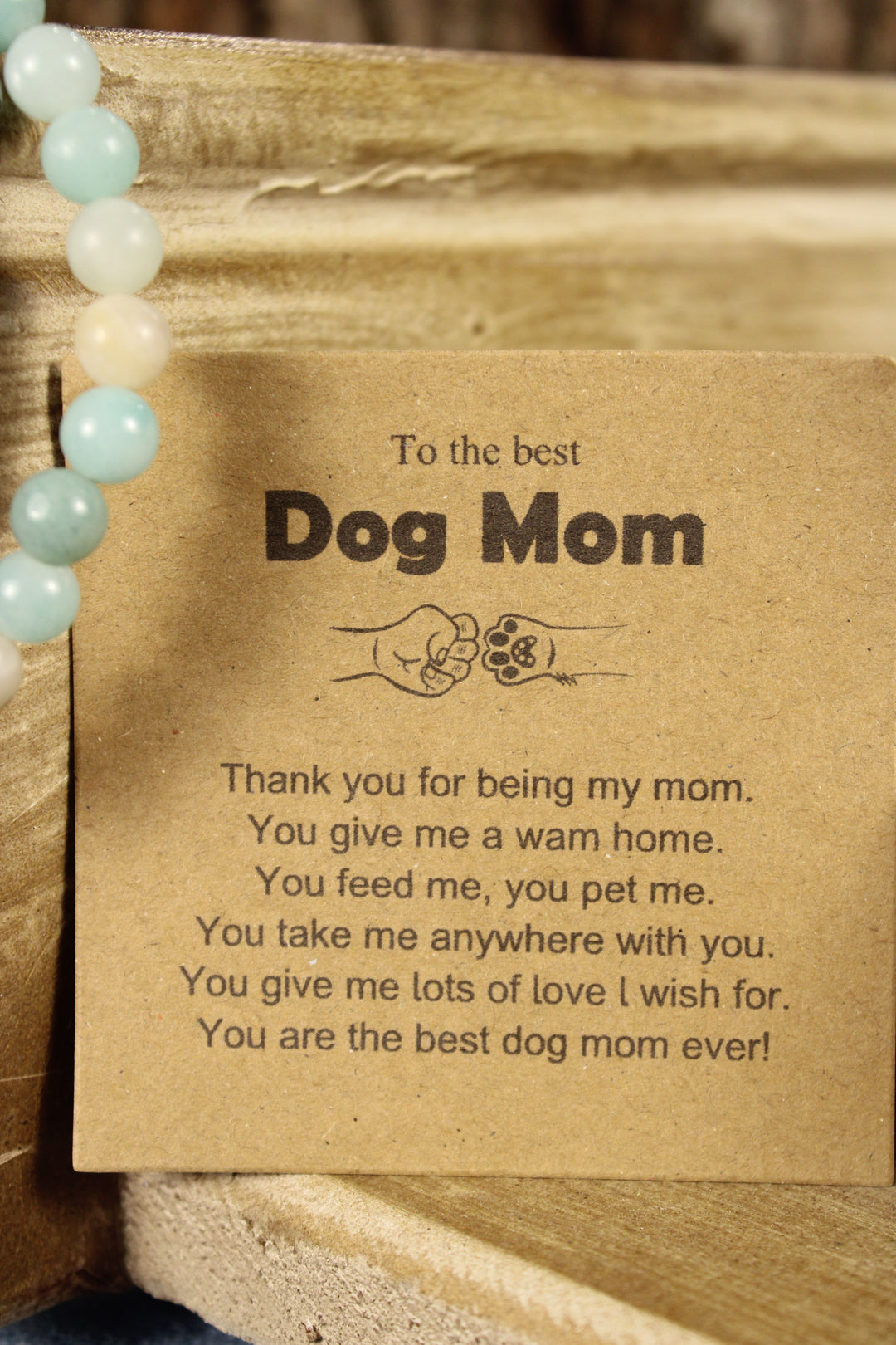 Minty Dog Mom Bracelet