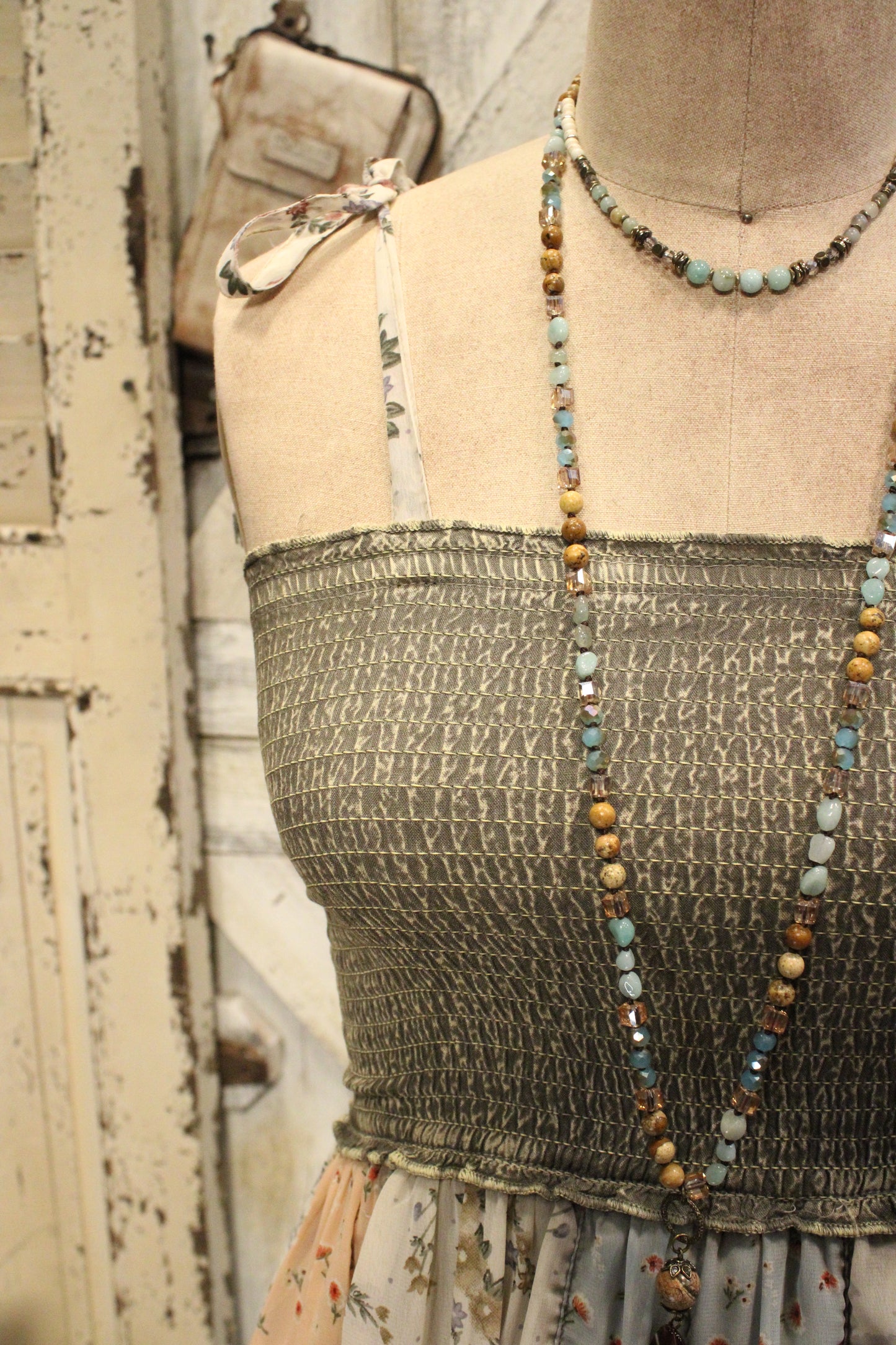 Mismatched Mindy Gravel Patched Maxi Dress