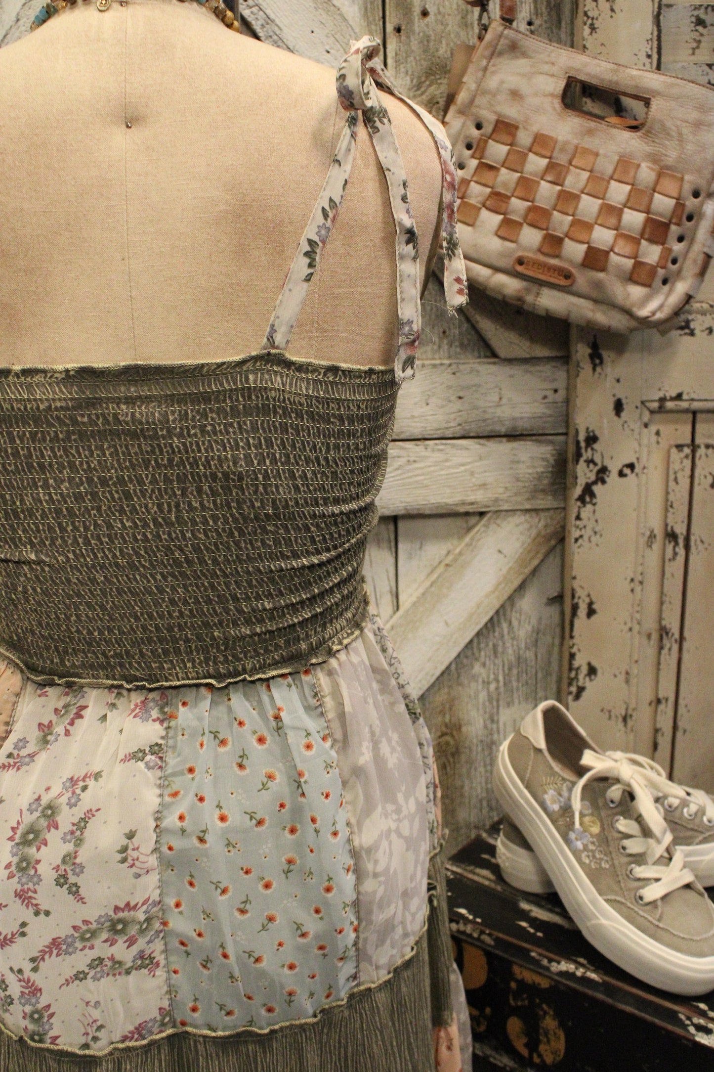 Mismatched Mindy Gravel Patched Maxi Dress