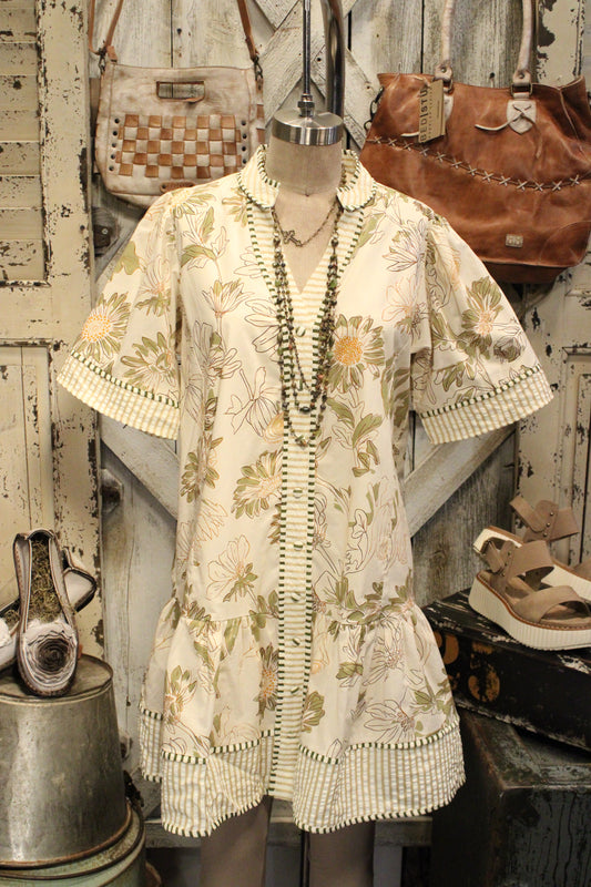 Willow Garden Cotton Stripe Dress