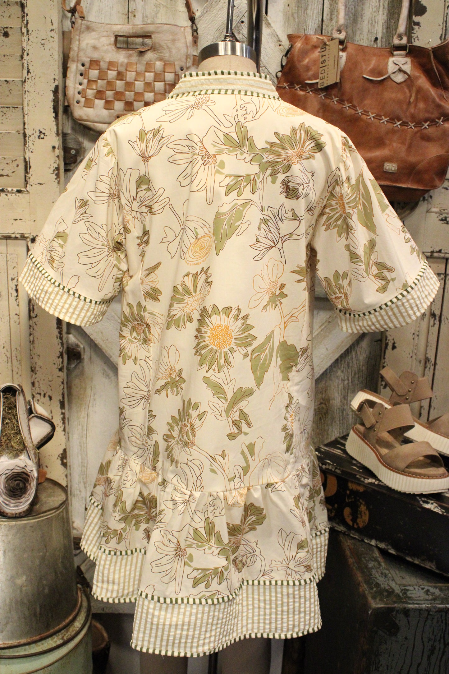 Willow Garden Cotton Stripe Dress