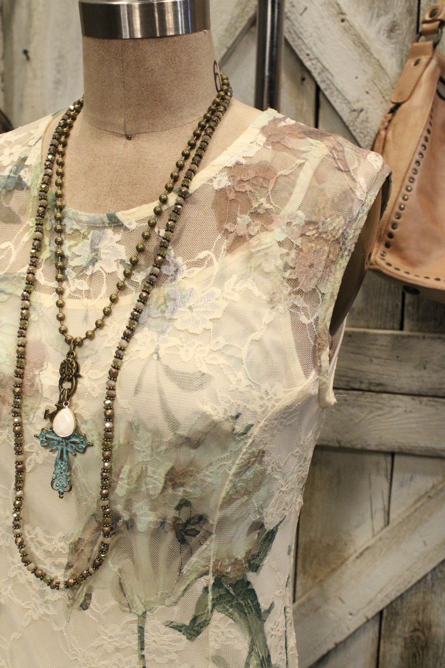 Park Strolls Big Green Rose Tank Dress