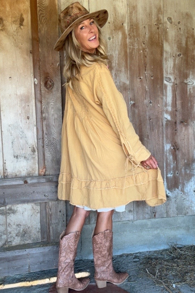 Golden Sunbeam Tie Cardigan