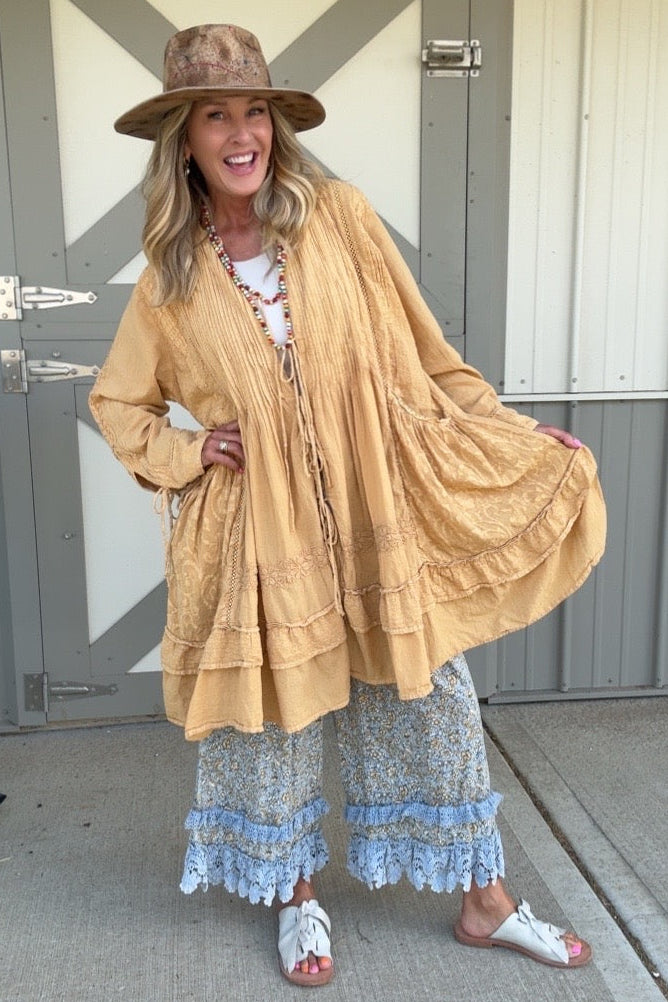 Golden Sunbeam Tie Cardigan