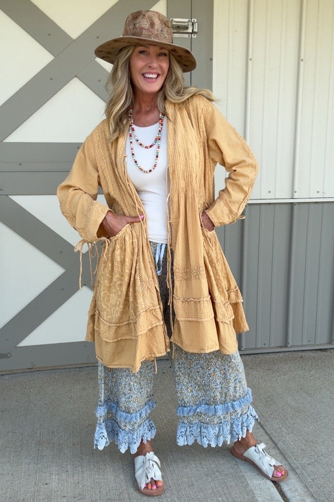 Golden Sunbeam Tie Cardigan