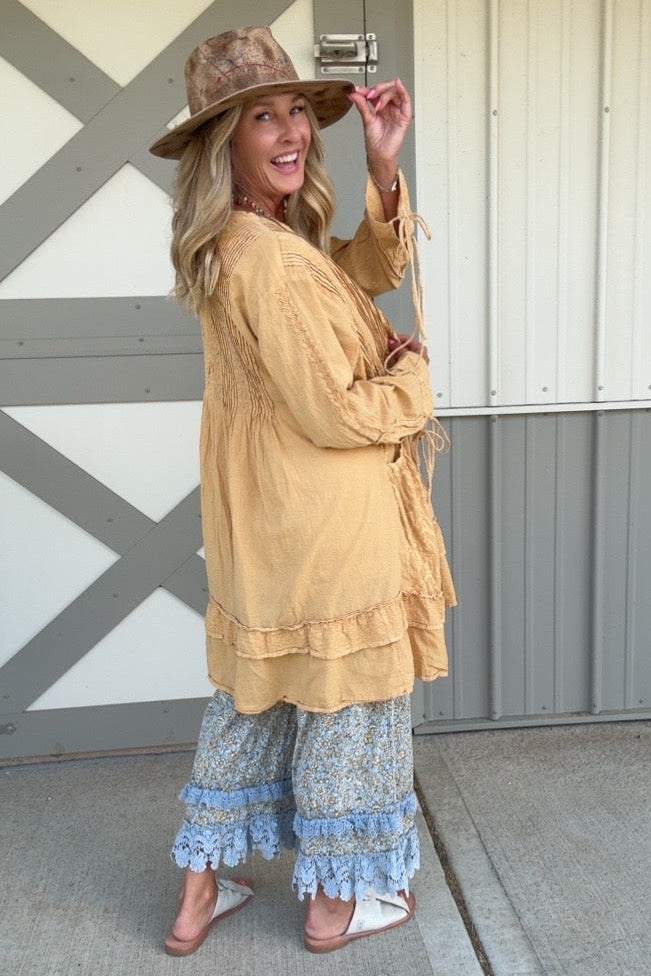 Golden Sunbeam Tie Cardigan
