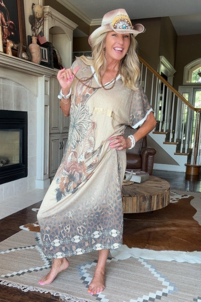 Venetian Mirage Maxi Dress