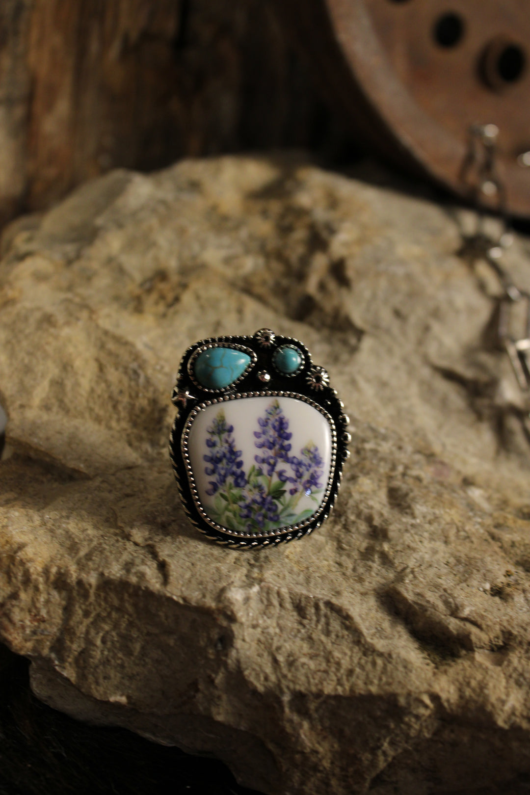 Bluebonnet Belle Statement Ring