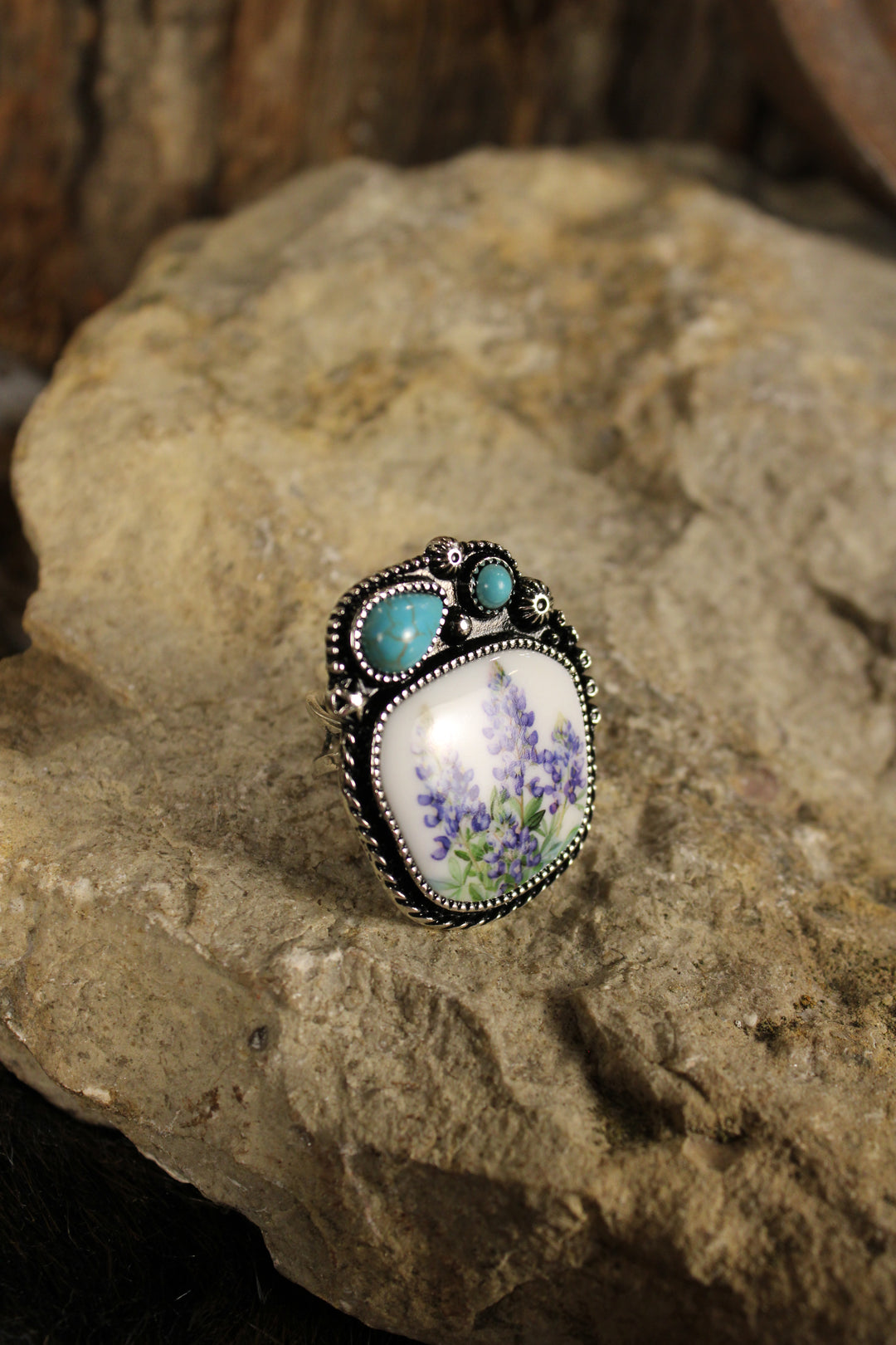 Bluebonnet Belle Statement Ring