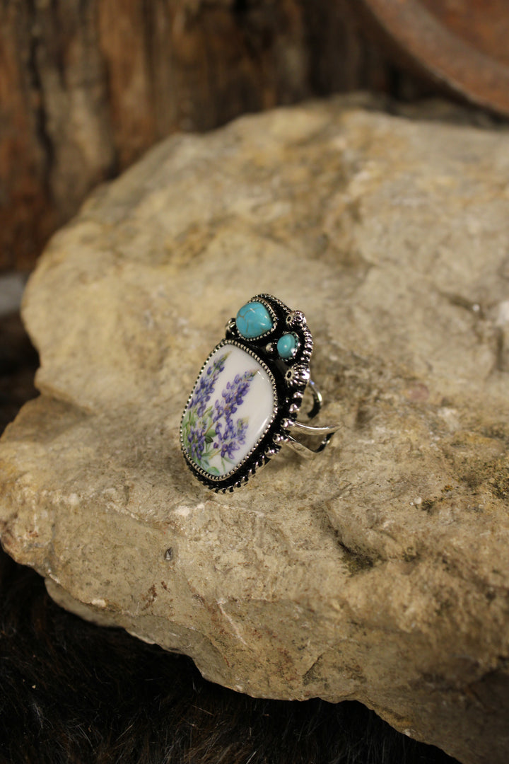 Bluebonnet Belle Statement Ring