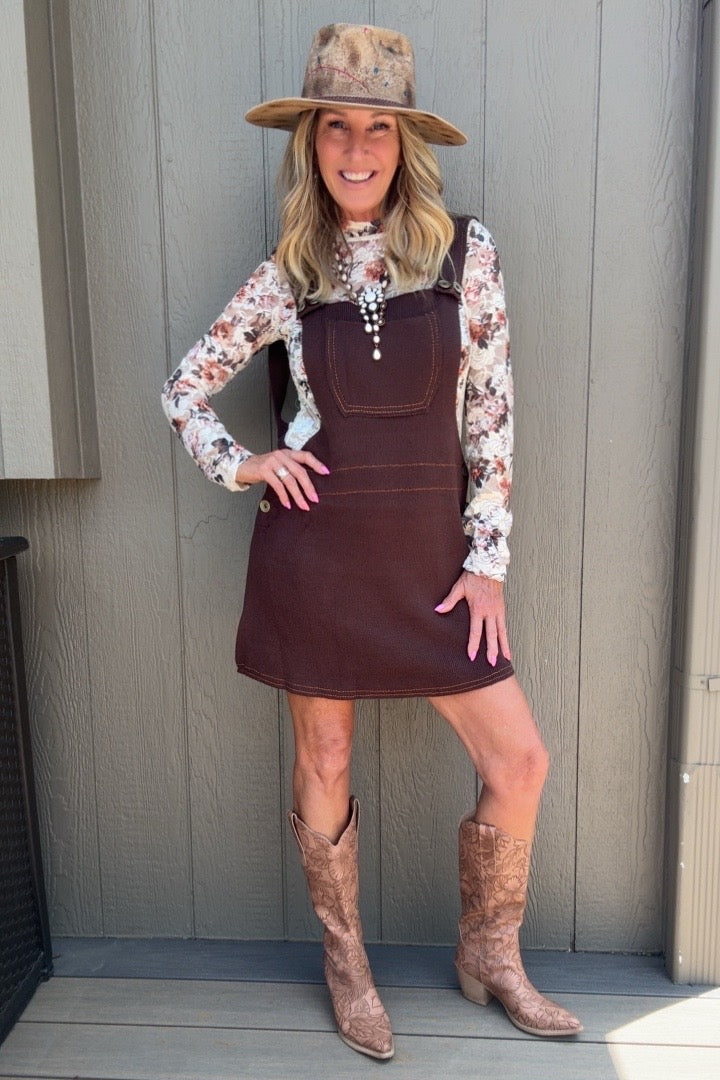 Rustic Oatmeal Blossom Mesh Blouse