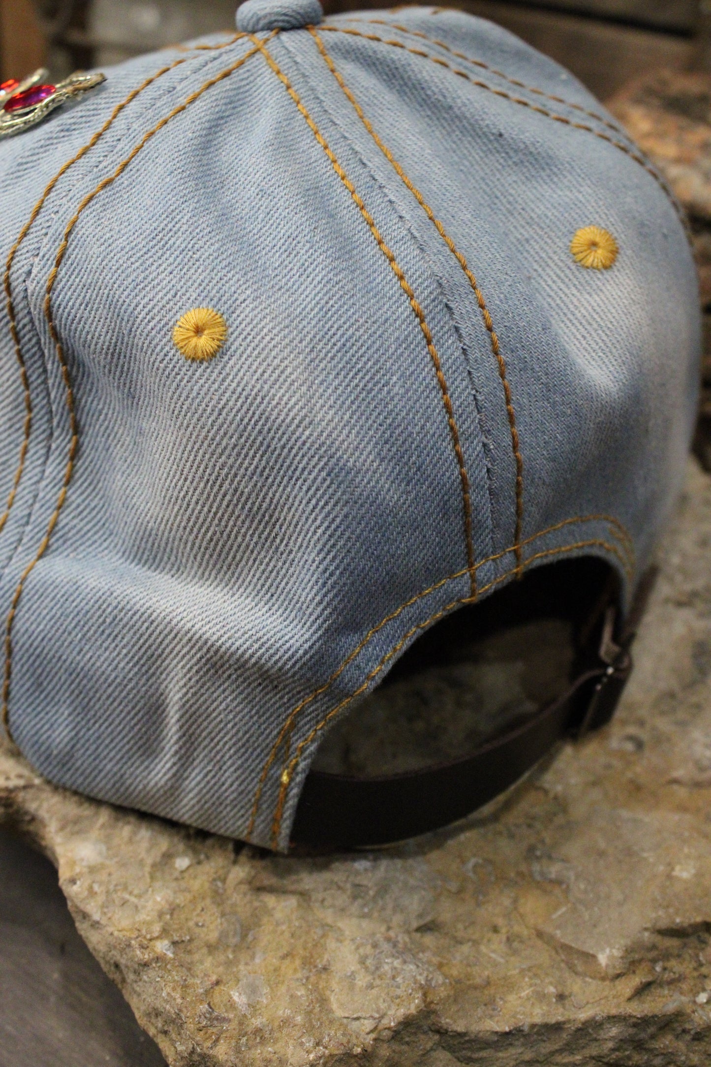 Glitz And Denim Rainbow Hat