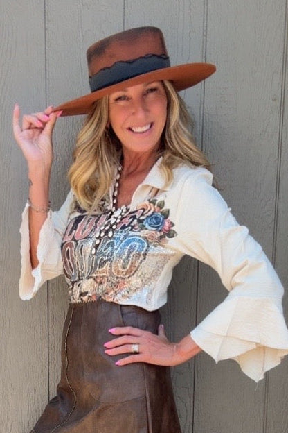 Rodeo Ruffle Blouse Jacket