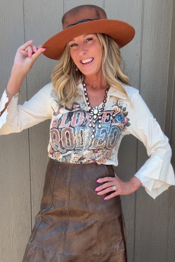 Rodeo Ruffle Blouse Jacket