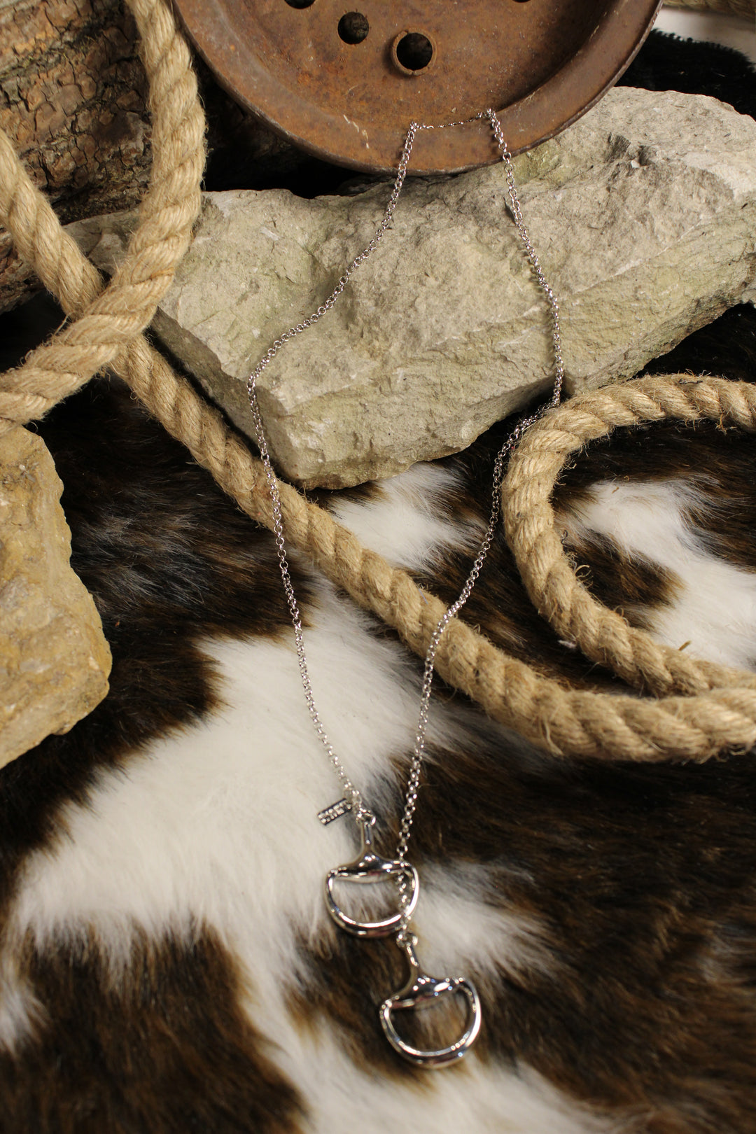 Silver Bridle Lariat Necklace