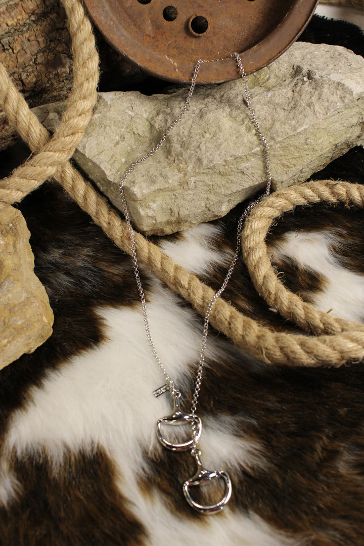 Silver Bridle Lariat Necklace