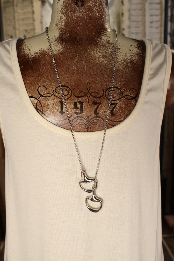 Silver Bridle Lariat Necklace