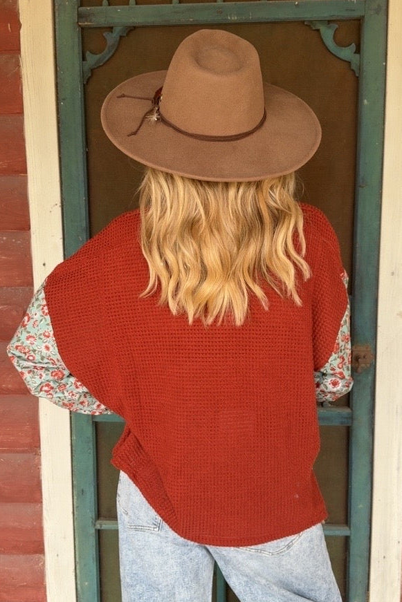 Ruby Garden Knitted Top