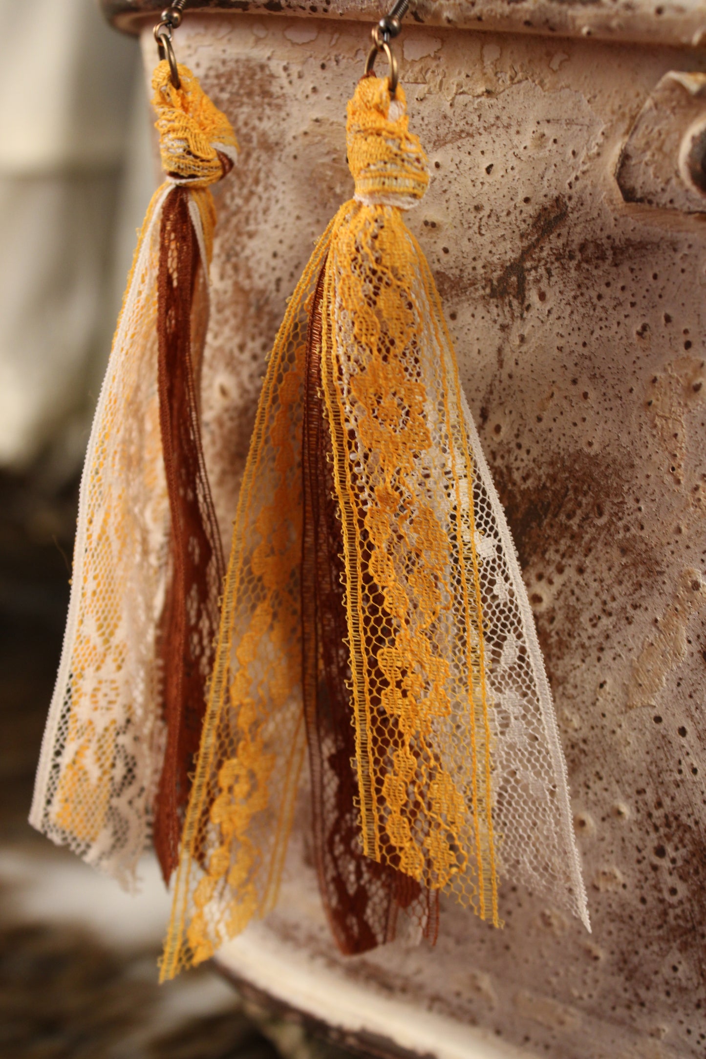 Pumpkin Spice Tassel Earrings