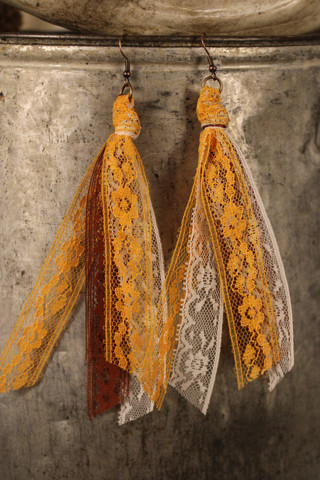 Pumpkin Spice Tassel Earrings