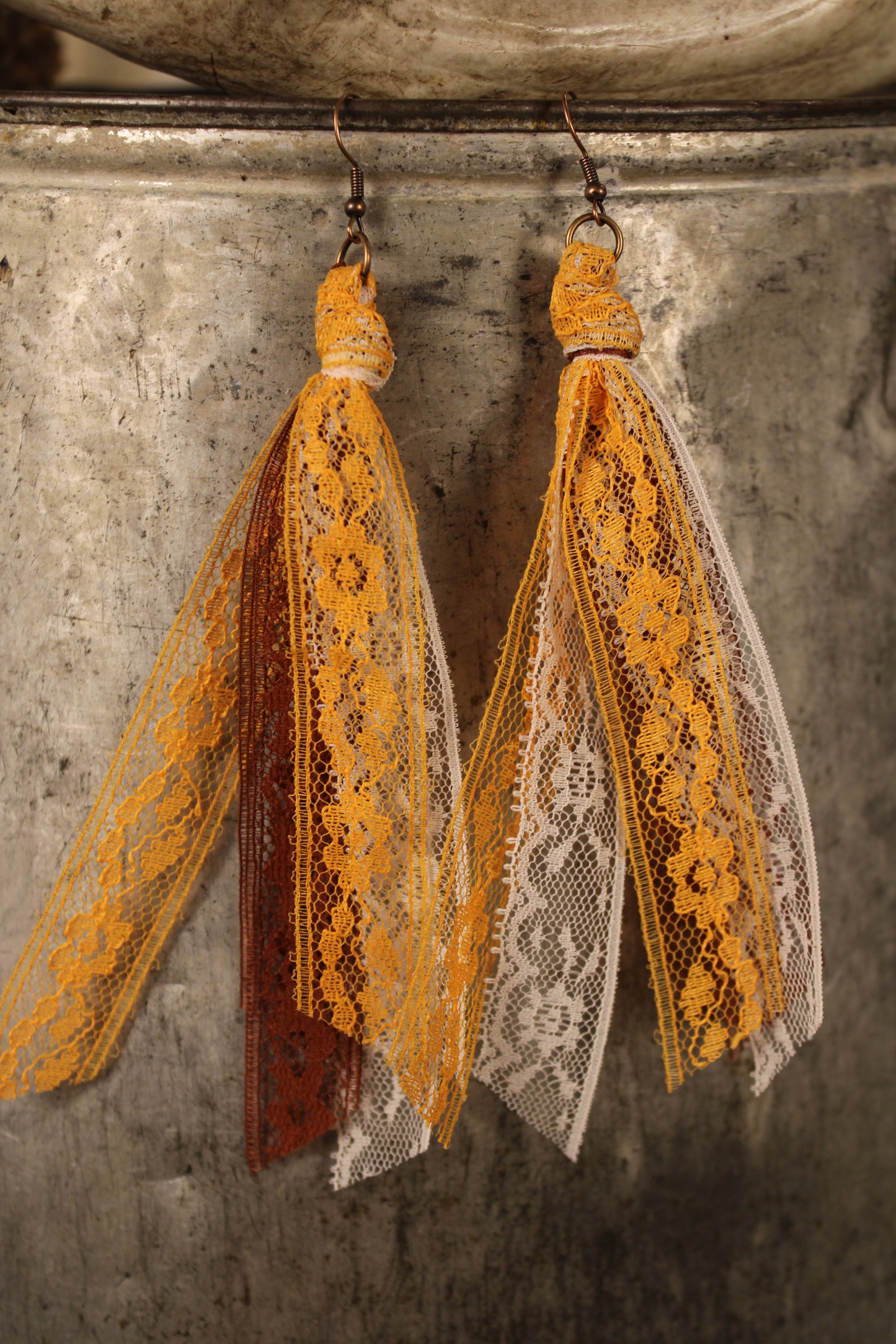 Pumpkin Spice Tassel Earrings