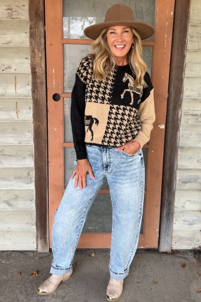Canter & Houndstooth Sweater