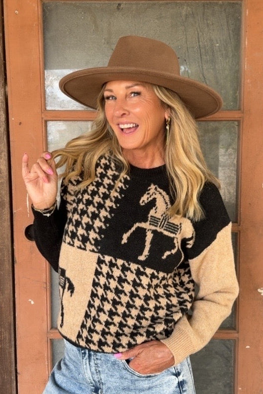 Canter & Houndstooth Sweater