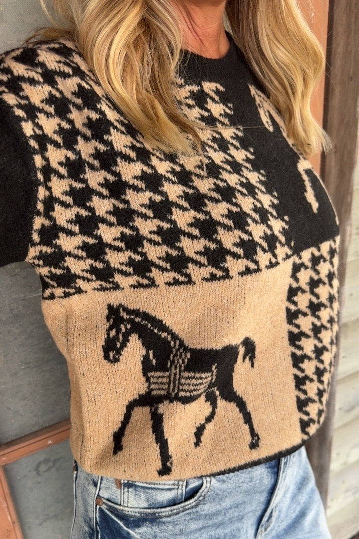 Canter & Houndstooth Sweater
