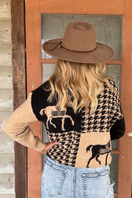 Canter & Houndstooth Sweater