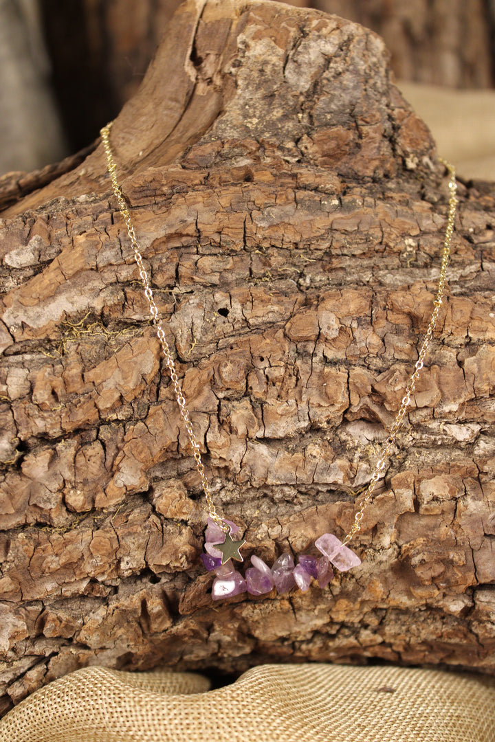 Shooting Star Purple Necklace