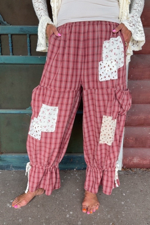 Rich Cherry Patchwork Pants – Farm Girls Fancy Frills