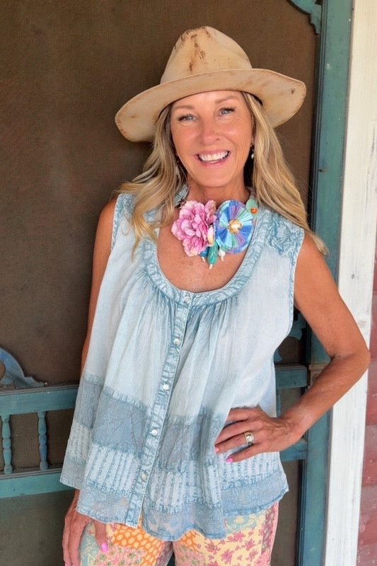 Vintage Breeze Cotton Blouse