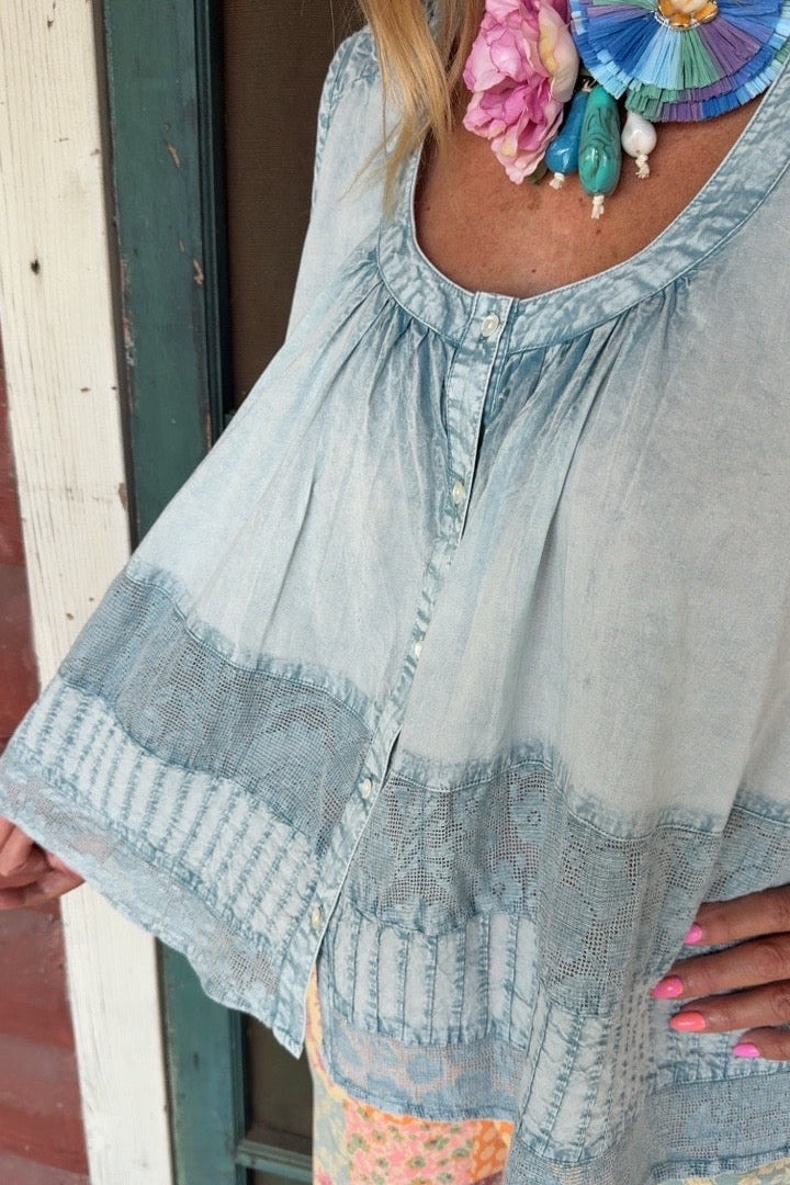 Vintage Breeze Cotton Blouse
