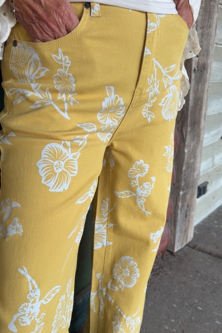Golden Blossom Jeans
