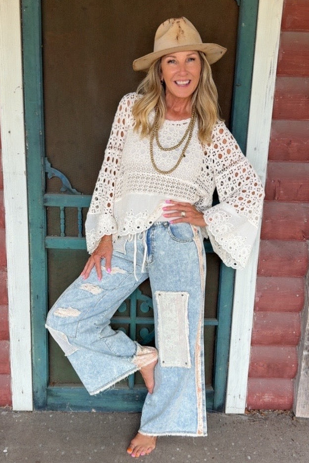 Floral Bliss Patch Pants