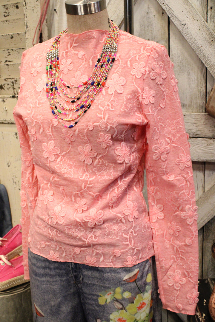 Lovely Pink Mesh Top