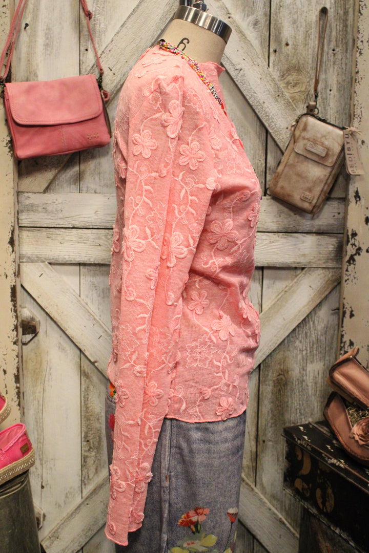 Lovely Pink Mesh Top