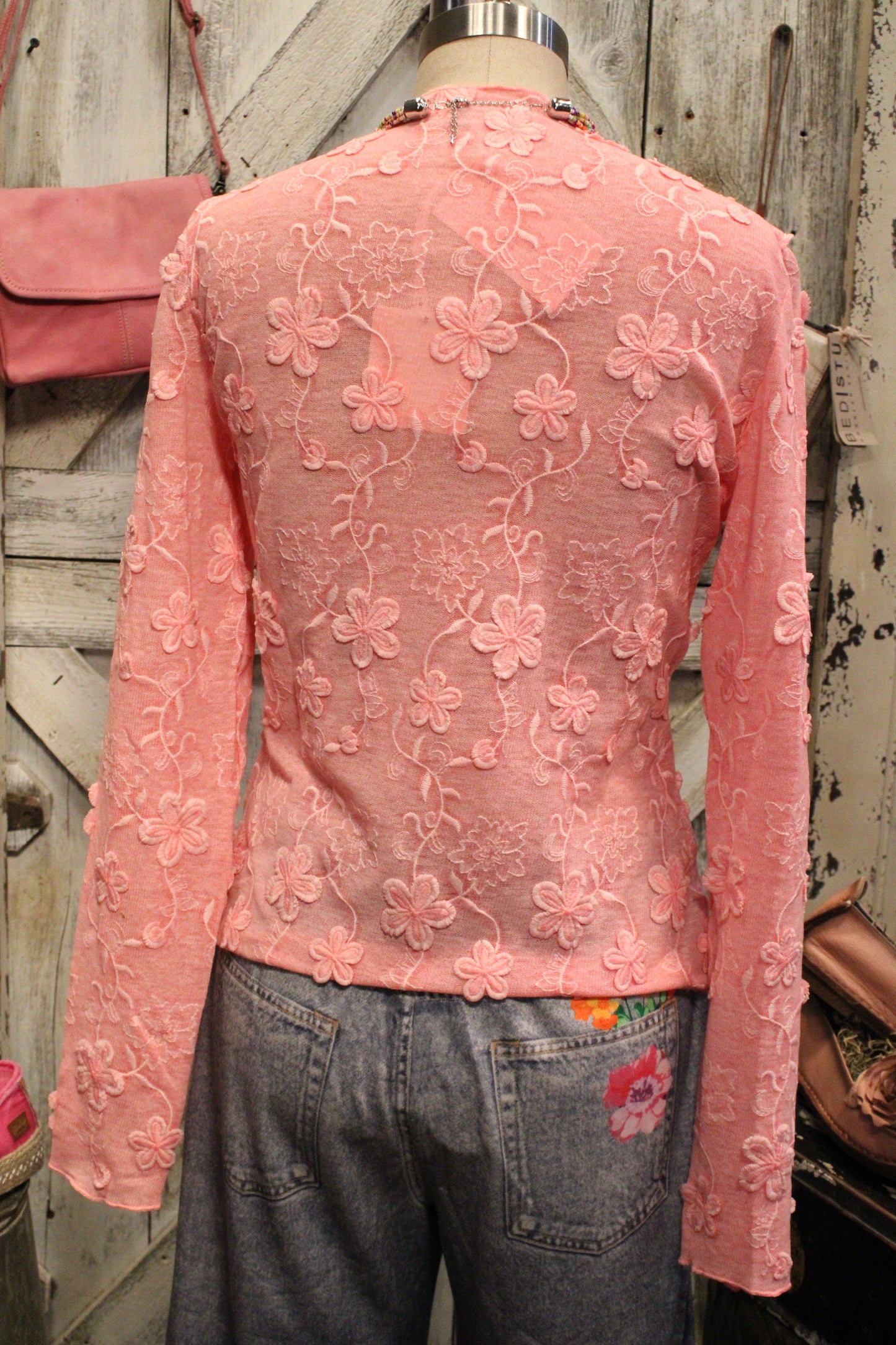 Lovely Pink Mesh Top