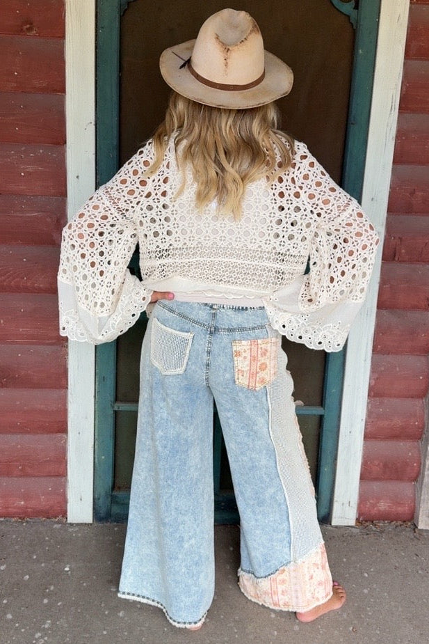 Floral Bliss Patch Pants