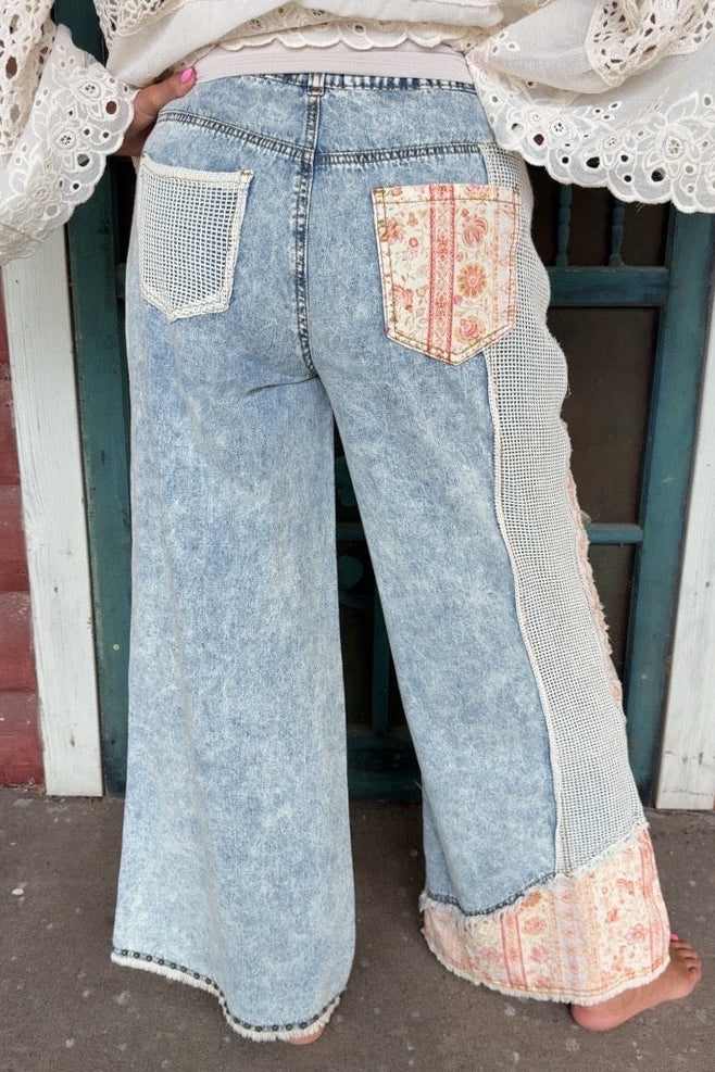 Floral Bliss Patch Pants