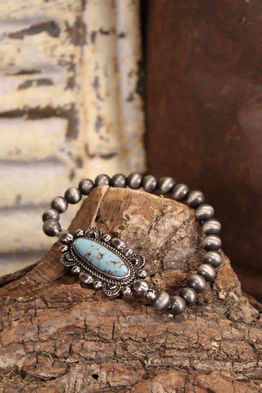 Silver Linings Turquoise Bracelet