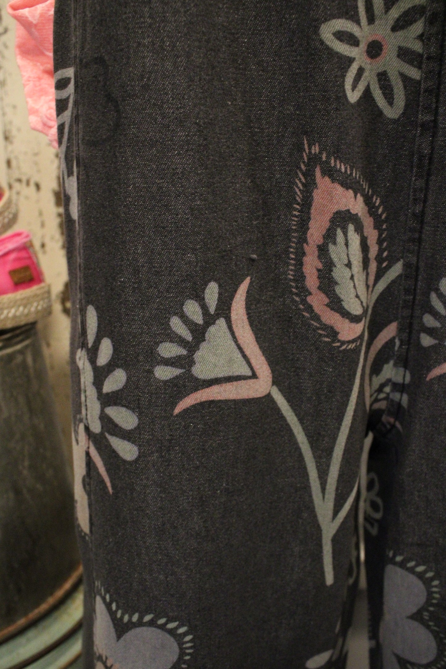 Daigle Vintage Black Denim Crop Overalls