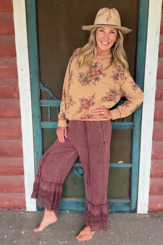 Mulberry Dream Lace Pants