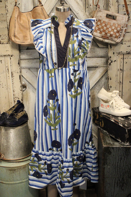 Seaside Blossom Maxi Dress