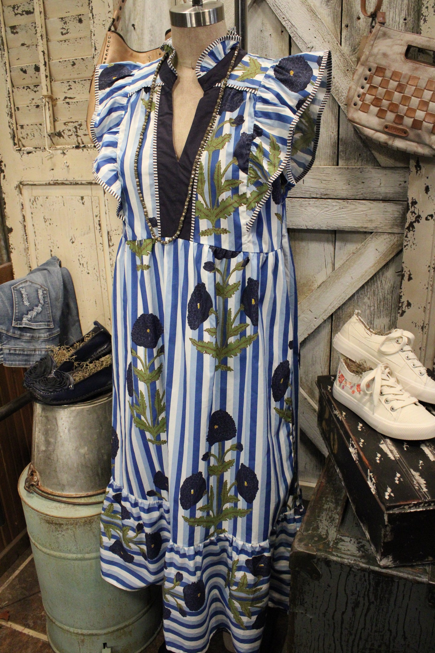 Seaside Blossom Maxi Dress