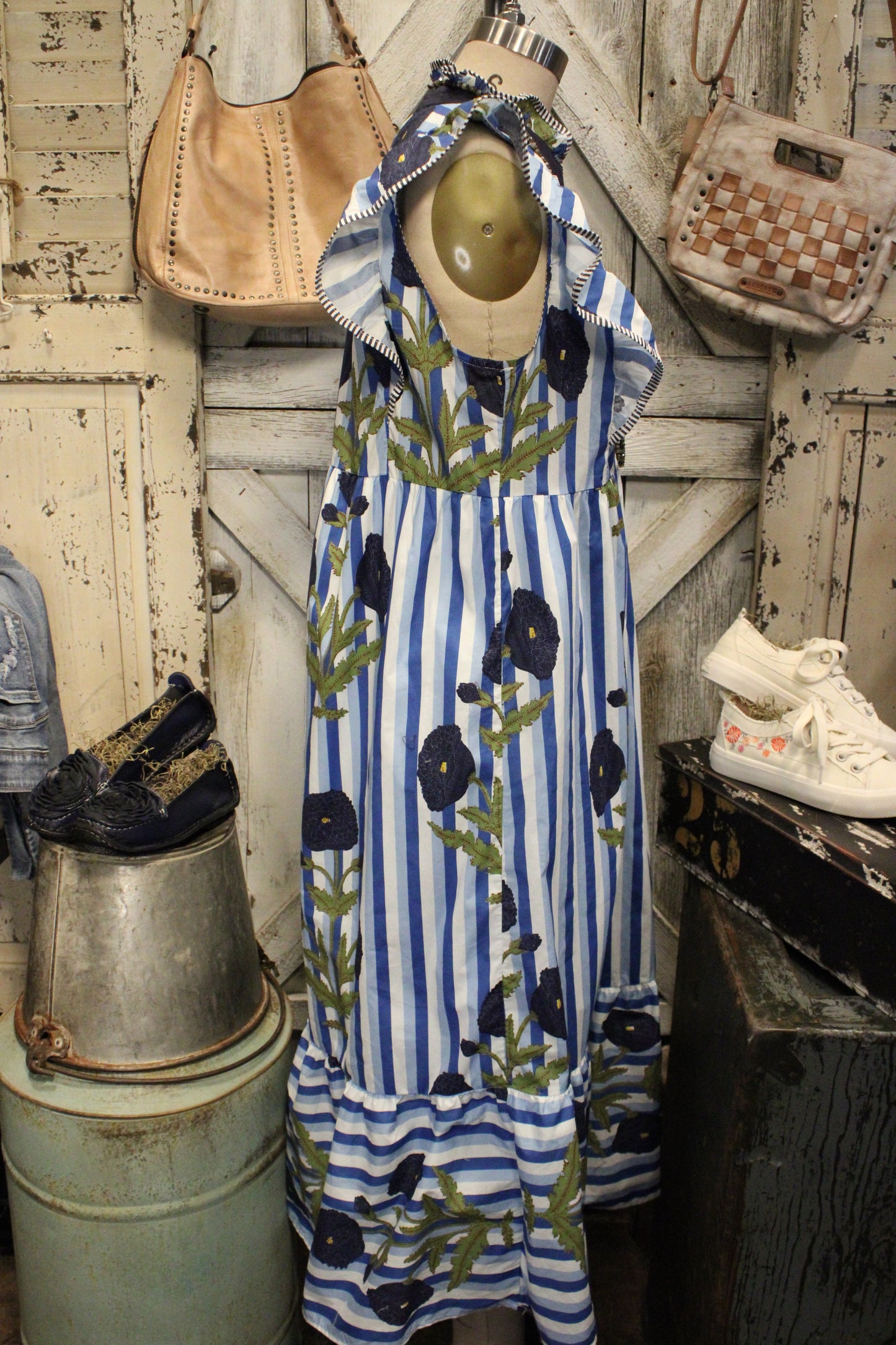 Seaside Blossom Maxi Dress