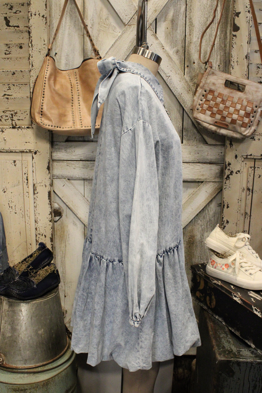 Sweet Meadow Romance Denim Dress