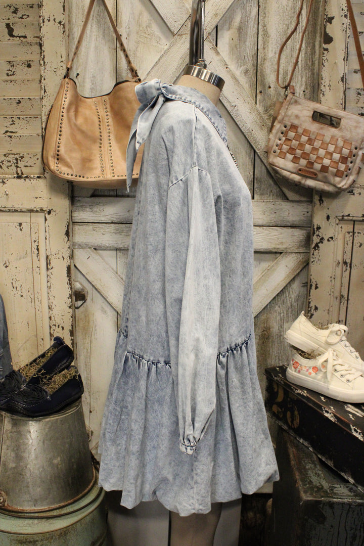 Sweet Meadow Romance Denim Dress