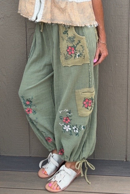 Forest Fern Cotton Pants